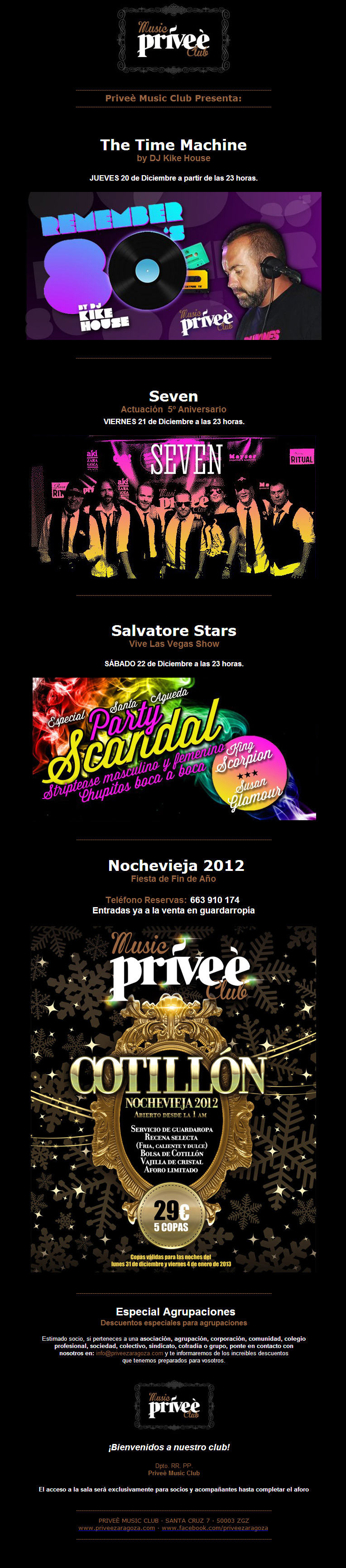 Newsletter Privee diseño paginas web zaragoza 