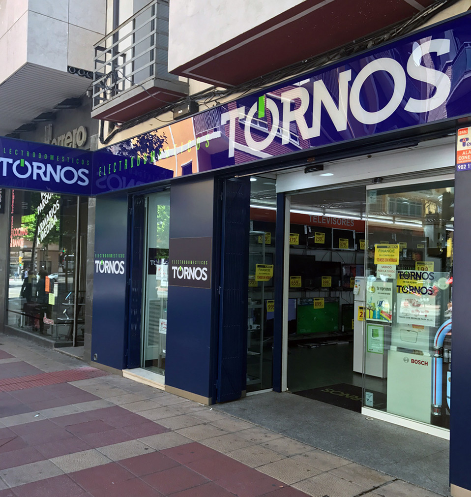 Rótulos inauguración nuevo local Electrodomésticos Tornos